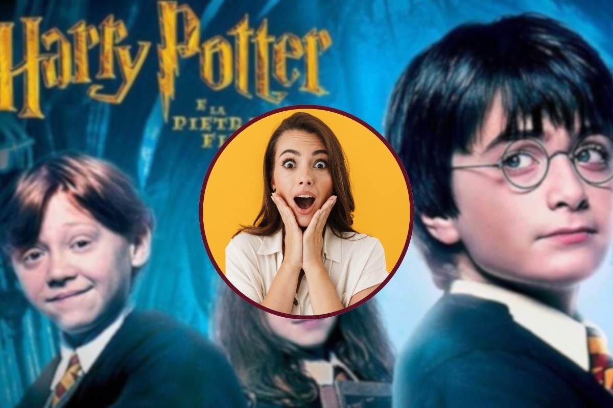 poster di Harry Potter e ragazza stupita in cornice